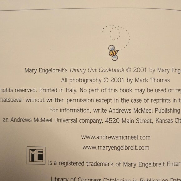 Mary Engelbreits Dining Out Cookbook 2001 Recipe Book Kitchen Collectible - Picture 13 of 16
